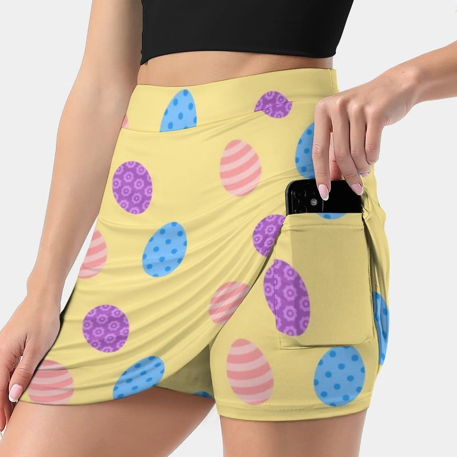 Easter Egg Women's skirt Mini Skirts A Line Skirt With Hide Pocket Easter Egg Spring Easter Egg Hunt Cute Colorful Eggs Easter