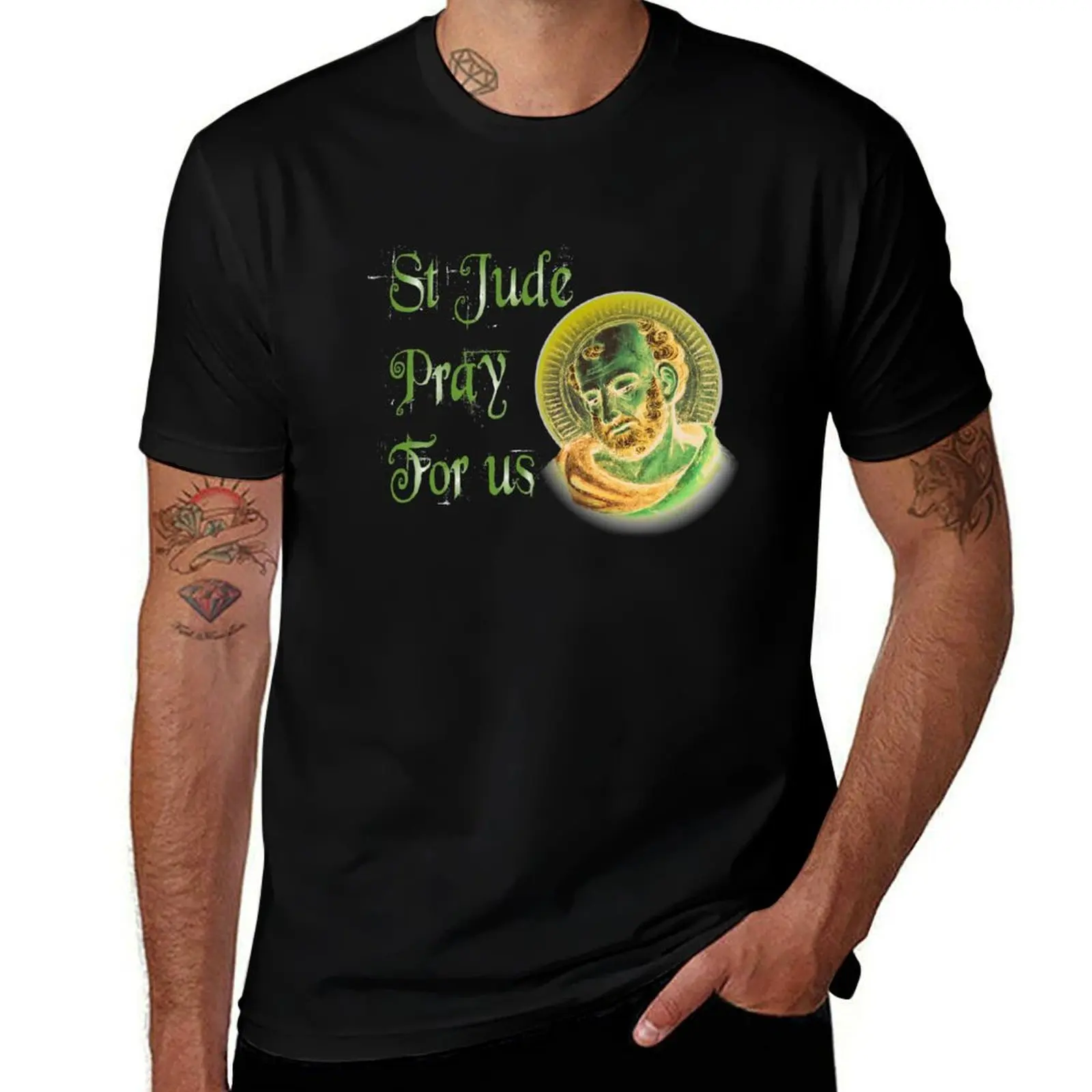 St Jude Thadeus Catholic Saint of the Impossible T-Shirt Anti-Wrinkle Short Sleeve T-Shirt
