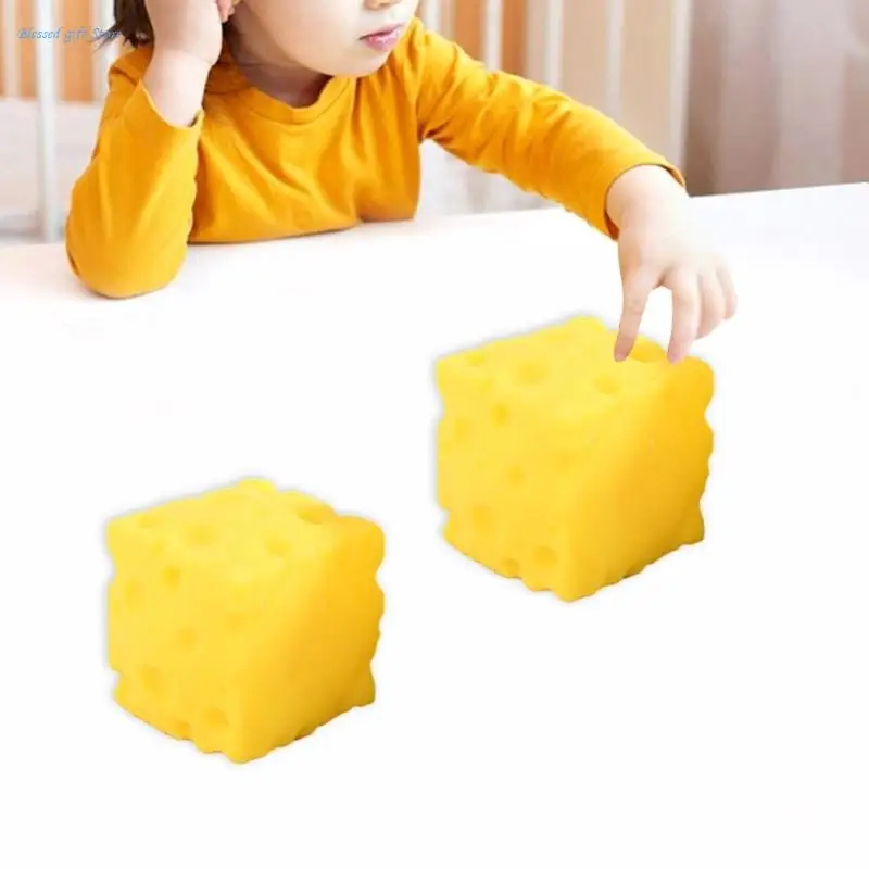 Unbreakable Cheese ของเล่น Figurine Maltose ความแปลกใหม่ Gag ตาราง Sensory ของเล่น