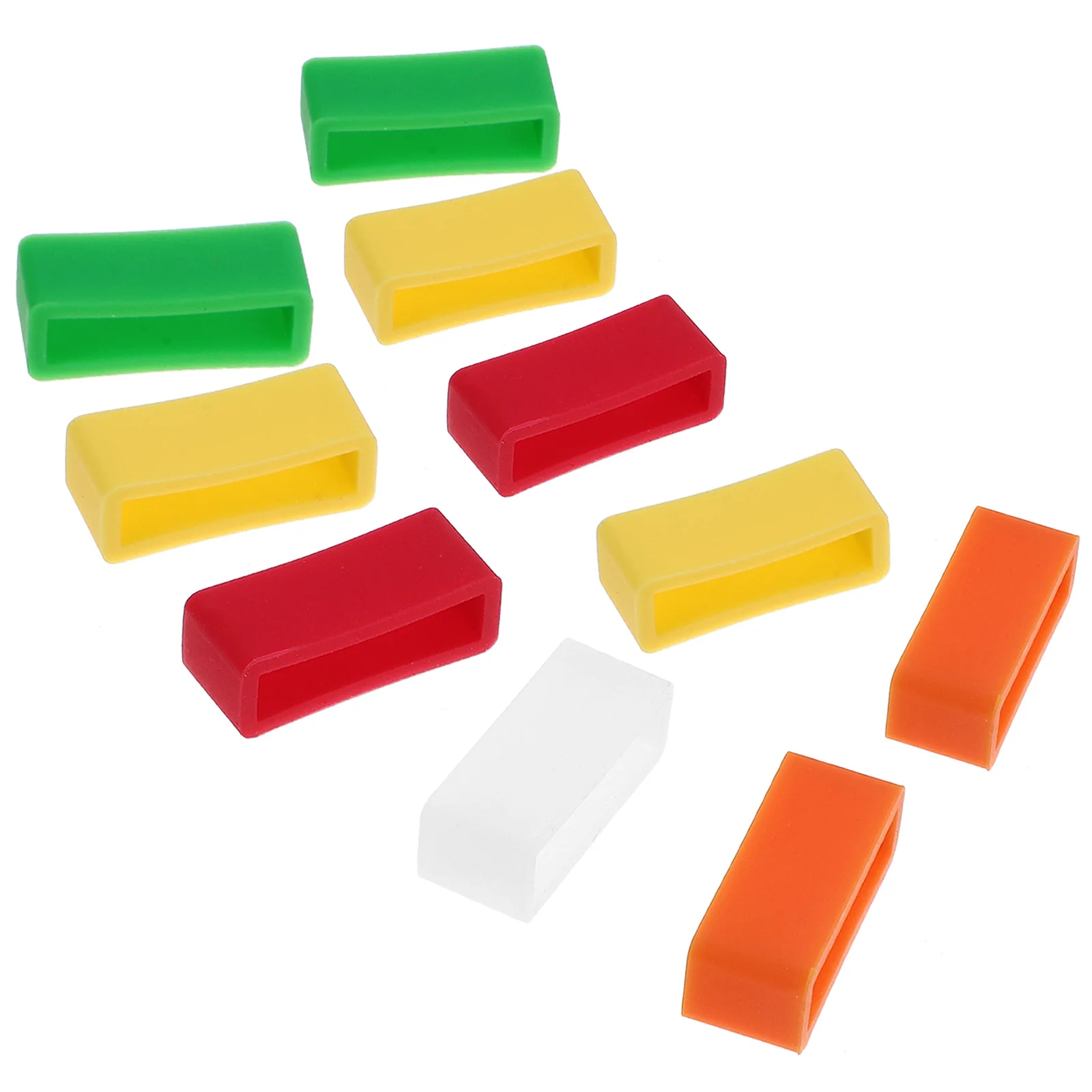 

10Pcs Silicone Watch Strap Replacement Loops 22Mm Mixed Color Premium Rubber Band Rings for Wristwatch Accessories