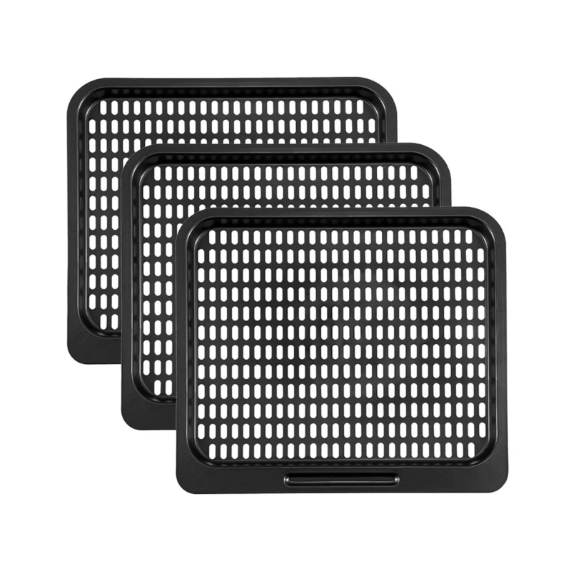 

3Pcs Cooking Trays Replacement for Air Fryer Oven Removable Mesh Cooking Rack Dishwasher Safe Air Fryer Accessories