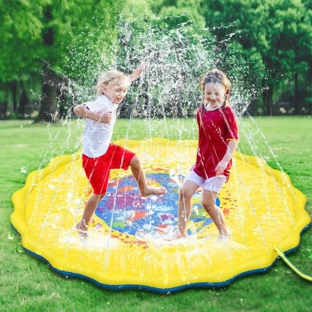 100/170 cm Kinder im Freien spielen Wasser matte Sommer Strand aufblasbare Wassers prüh kissen Spiel Spielzeug Rasen Schwimmbad Matte Kinderspiel zeug