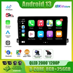 For Ford C-MAX 2003 - 2010 Android 15 4G Car Radio Multimedia Navigation GPS Bluetooth Stereo Wirelss Carplay 2 Din Screen