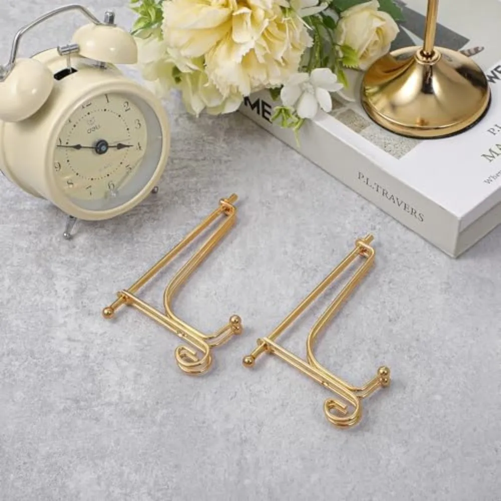 Durable Foldable Plate Stands Iron Solid Metal Easel Rack 4 6 8 10 12inch Book Holder Bowl Picture Frame