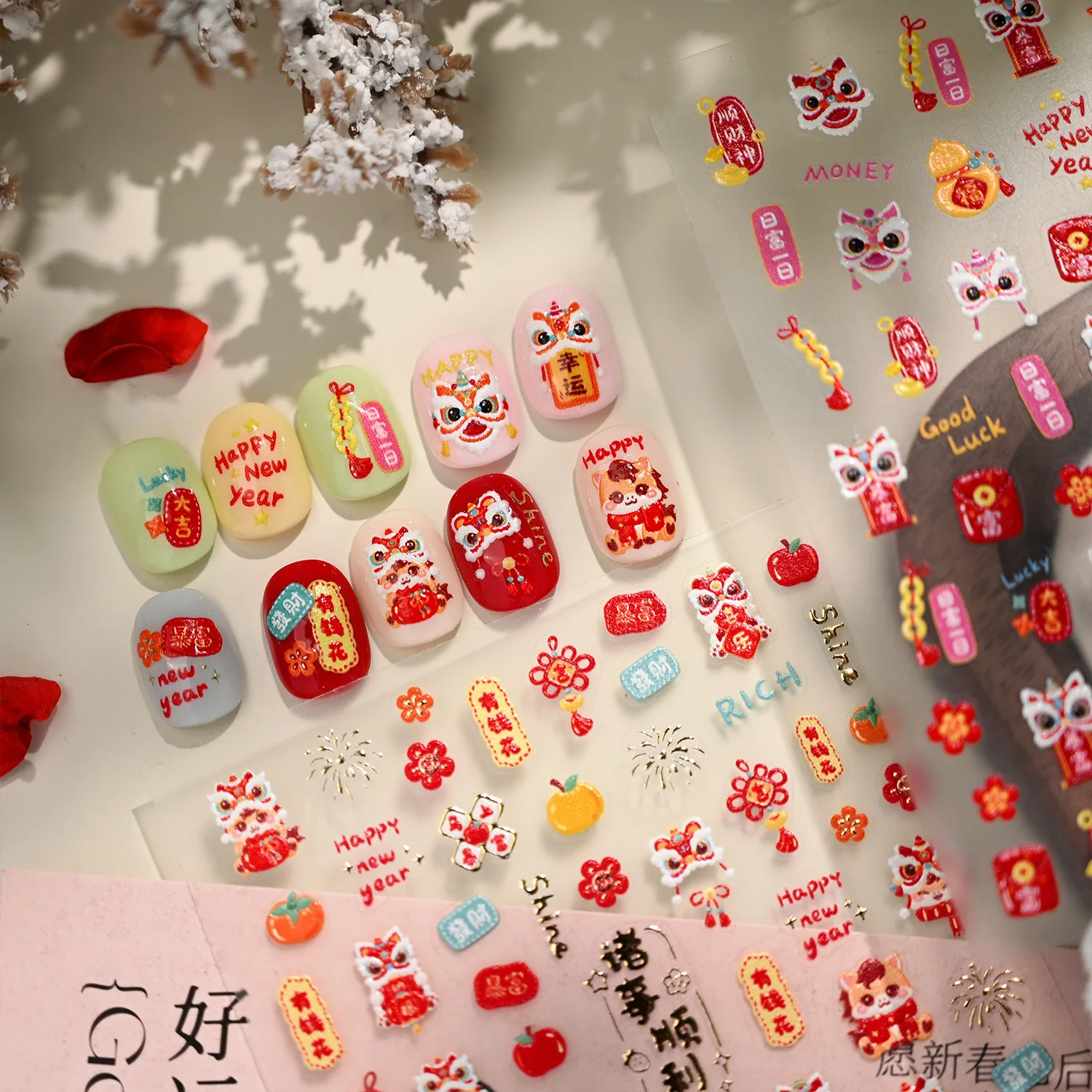 جديد النمط الياباني تنقش الذهب تنقش الخريف والشتاء ملصقات الأظافر لطيف DIY بها بنفسك عمليات تجميل الأظافر نصائح مسمار الفن زينة 2026