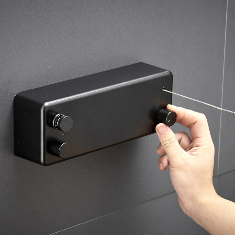 

Домашняя 4 м стальная проволока Невидимая настенная вешалка Крытая выдвижная твердая веревка для белья Выдвижная веревка для белья Сушилка для белья