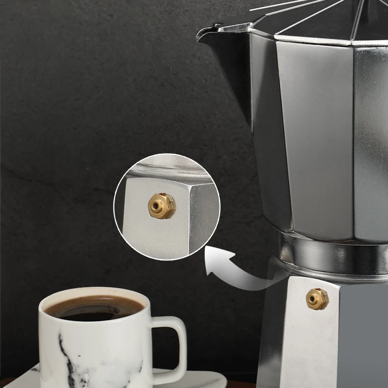 Moka Pot-cafetera italiana Espresso, cafetera Geyser de aluminio, tetera, estufa para Latte, accesorios clásicos para Ba