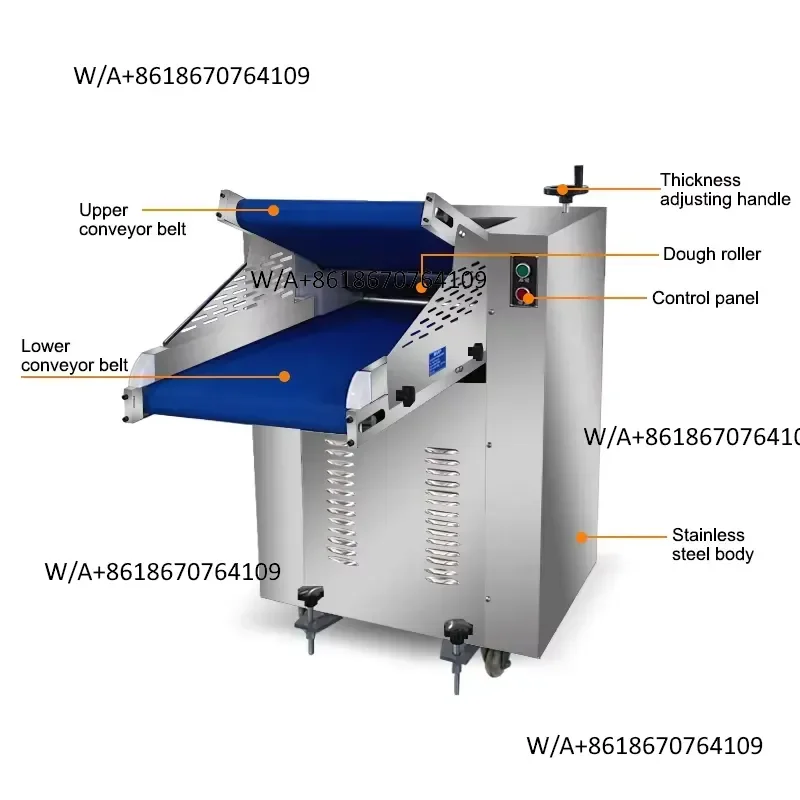 Large Automatic Electric Dough Press Maker Machine Bakery Use New Engine for Bread Noodles Various Ingredients for Wheat