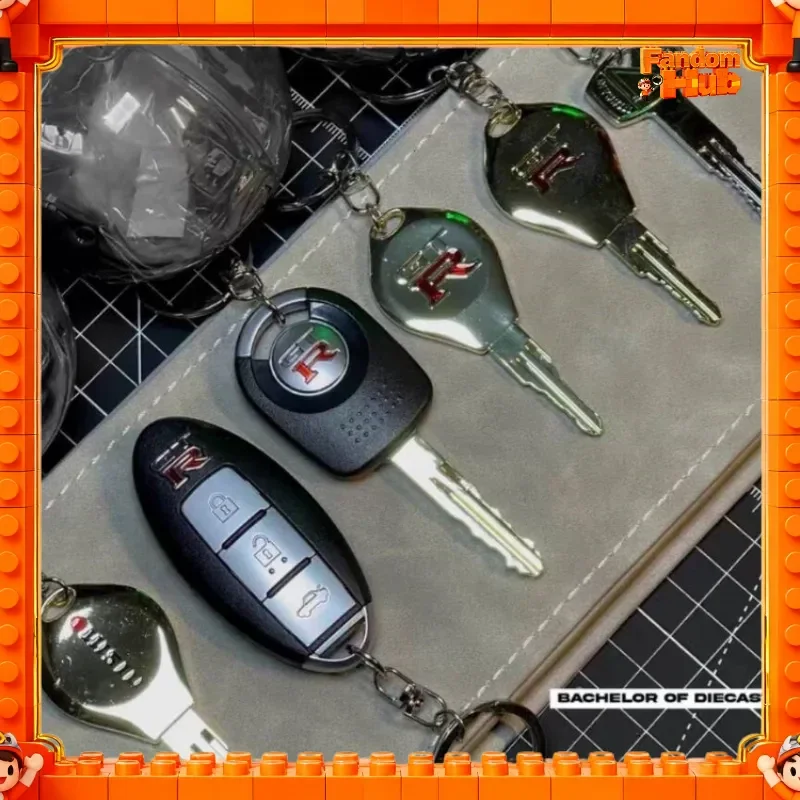 Conjunto de chaveiro genuíno Bandai Gashapon Nissan Skyline Gt-R – R32 / R33 / R35 (Jdm colecionável) presente com pingente de brinquedo