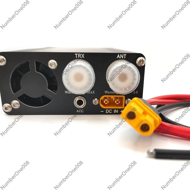 Micro PA50 50W 3.5-28.5MHz Intelligent HF Linear Amplifier for Ham Radio, Portable with OLED Display SWR Meter