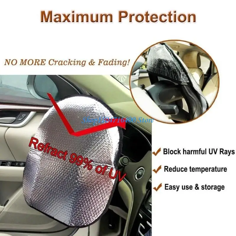 Y1GD Universal Teadering Wheel Cover Sunshade Cover Parasols Shield يمنع ارتفاع درجة الحرارة