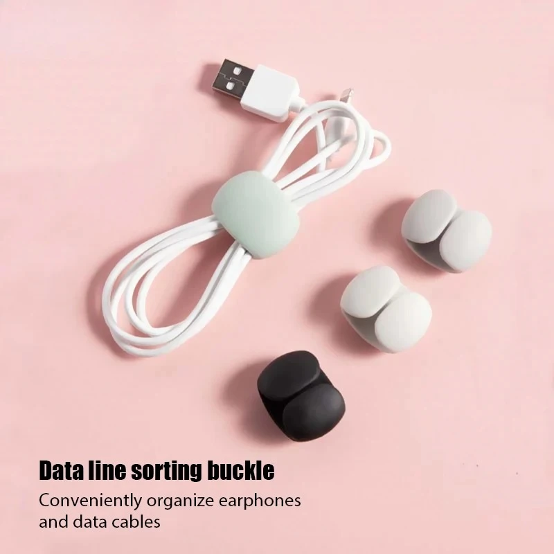 Cable Winder Organizer Clips Mouse Headphone Wire Holder USB Charger Cable Management Desk Tidy Cord Protector