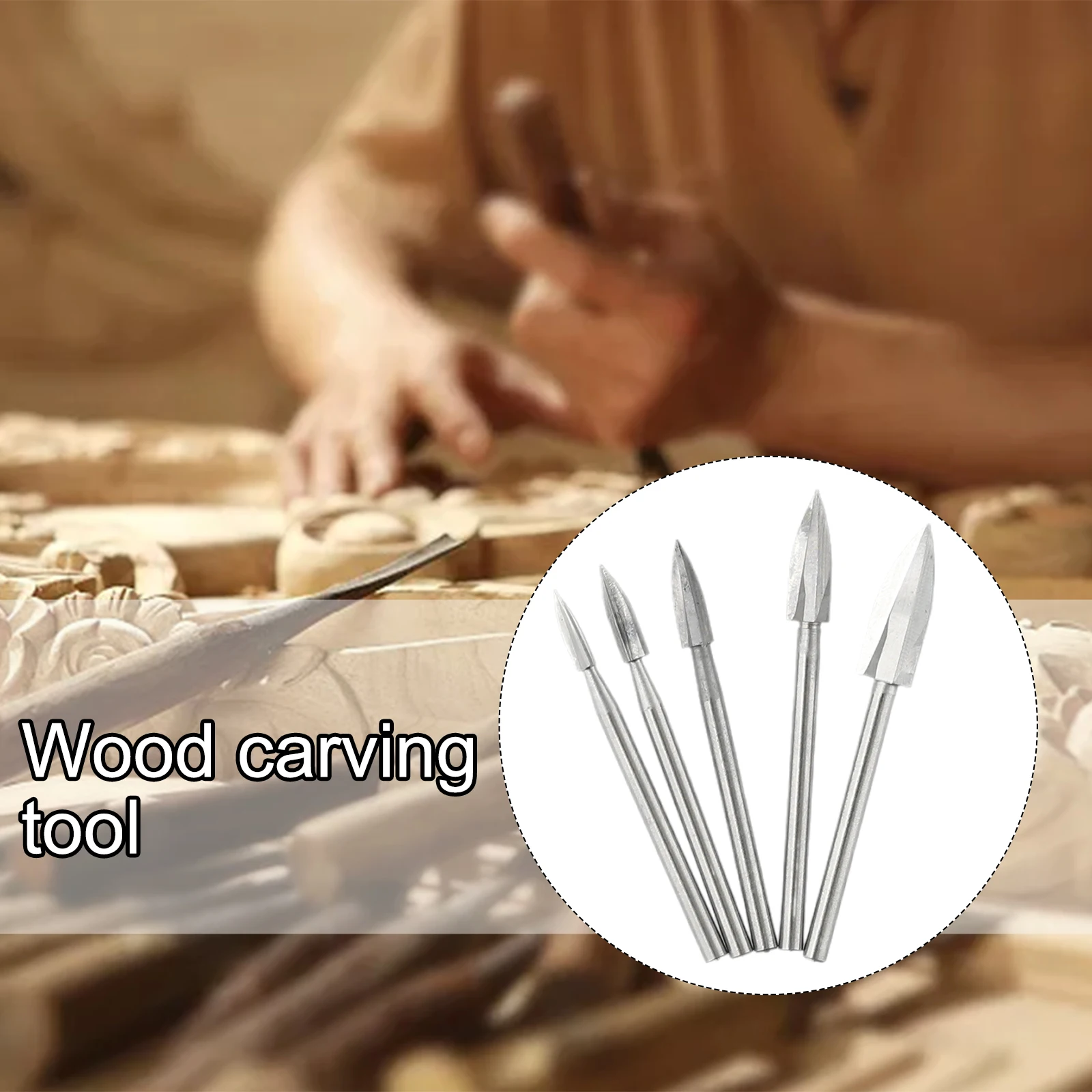 Wood Carving Engraving Drill Bit Set For Woodworking Carbide Grinding Tool High Speed Steel 3mm Shank For Handmade DIY