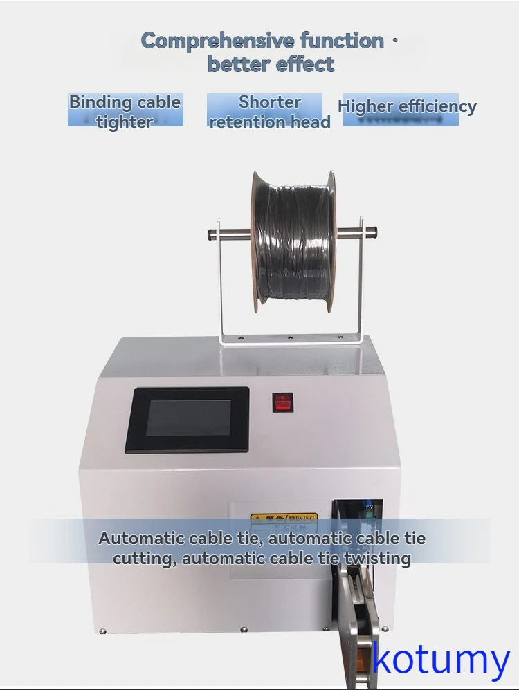 KOTUMY Portable Wire Tying Machine, Electric Cable Bundler & Twist Tie Tool for Home/Industrial Use, Fast & Efficient
