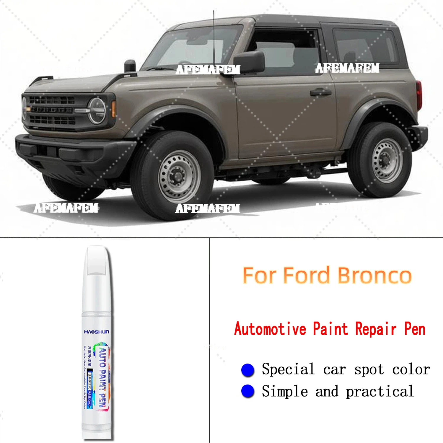For Ford Bronco Professional Paint Touch Up Pen Restores Original Factory Paint Finish Enhances Gloss & Car Shine Effectively