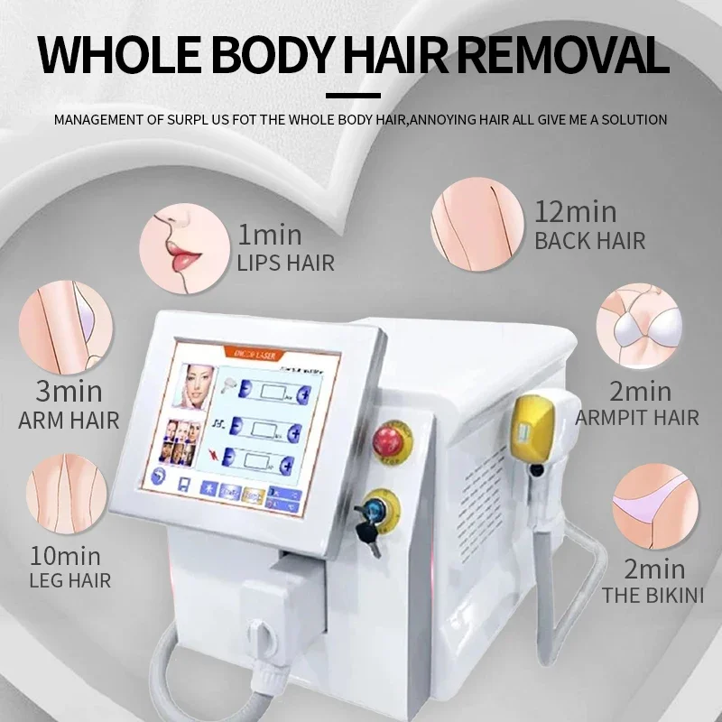 2025 Beauty Salon Use Diode Laser 808Nm Permanent Hair Remover Machine Professional Portable Device Full Body Skin Rejuvenation