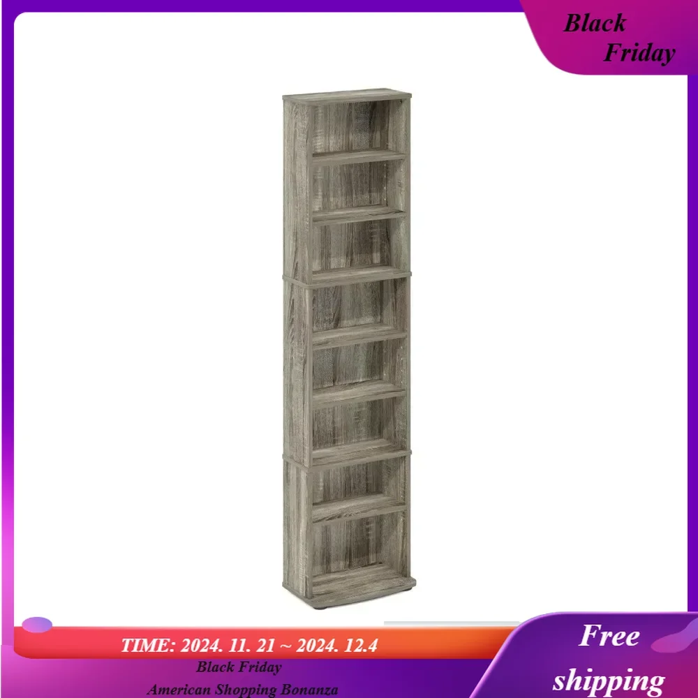 

Jaya Space Saving Multimedia Storage Tower, 12. 75(W) x54. 1(H) x5. 75(D), French Oak