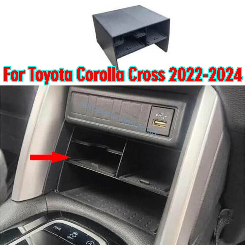 

Для Toyota Corolla Cross 2022-2023 2024 матовый черный чехол для хранения консоли 1x