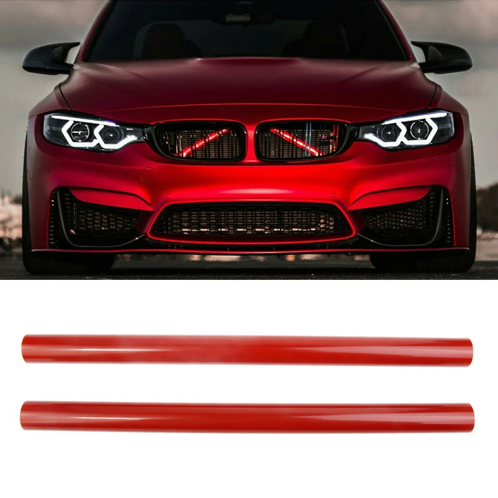 

Front Trim Strips Grill Bar V Brace For BMW E60 E65 E66 Front Grille Trim Strips Cover Red Cars Exterior Parts car accessories