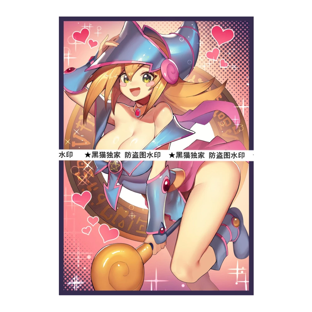 

60Pcs/set 63X90Mm Diy Yu-Gi-Oh! Dark Magician Girl Card Sleeves Color Flash Ygo Dark Magician Girl Card Protective Cover Gift