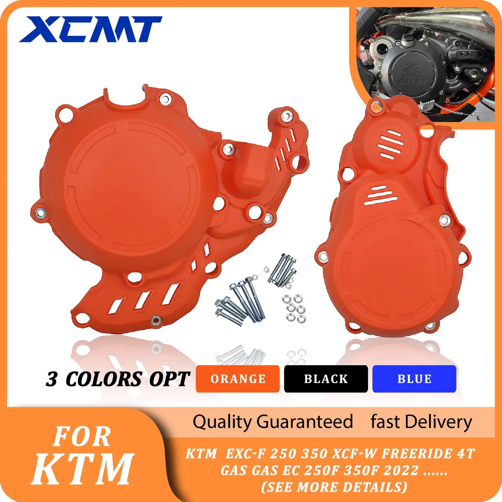 Engine Clutch Ignition Guard Cover For KTM EXC-F 250 350 XCF-W Freeride 4T 2017-2022 GasGas EC 250F 350F Motocross