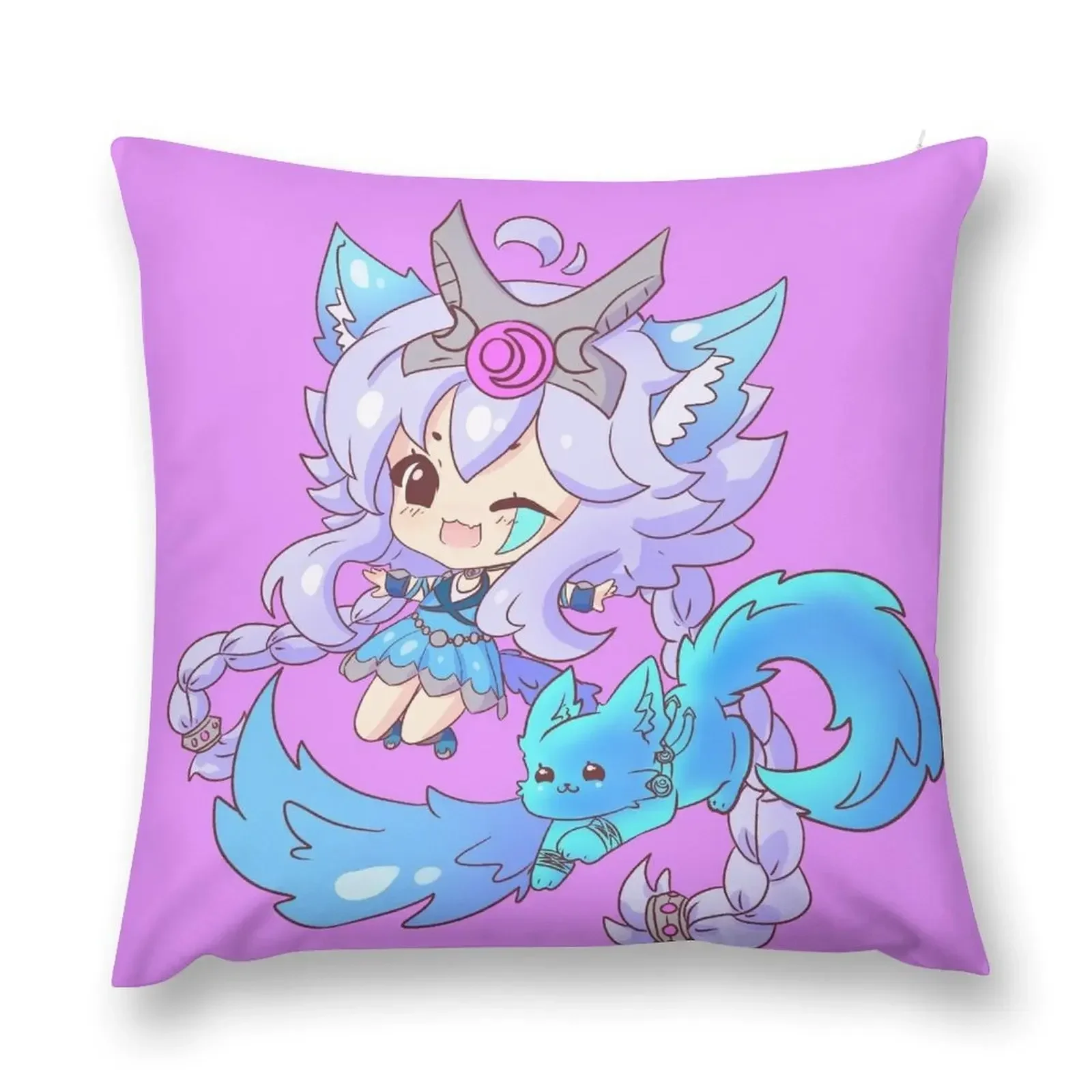 

EDITED VER2 Paladins IO Luna Chibi Throw Pillow Custom Cushion Pillow Case Sofa Decorative Covers Sofa Pillow Cover