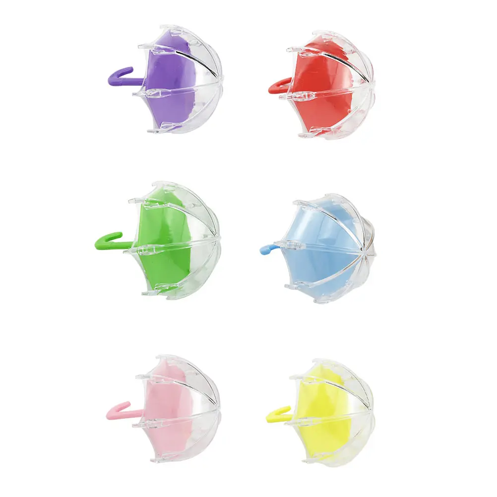 

6pcs False Eyelash Box Portable ganizer Storage Case Creative Umbrella Shape Lightweight Practical Girls Makeup Accessories