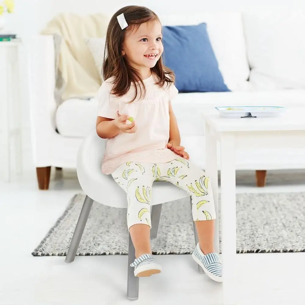 Explore & More Kids' Modern Chairs 2pk with Detachable Legs White Perfect Baby's View 3-Stage Activity Center Sturdy Metal Legs