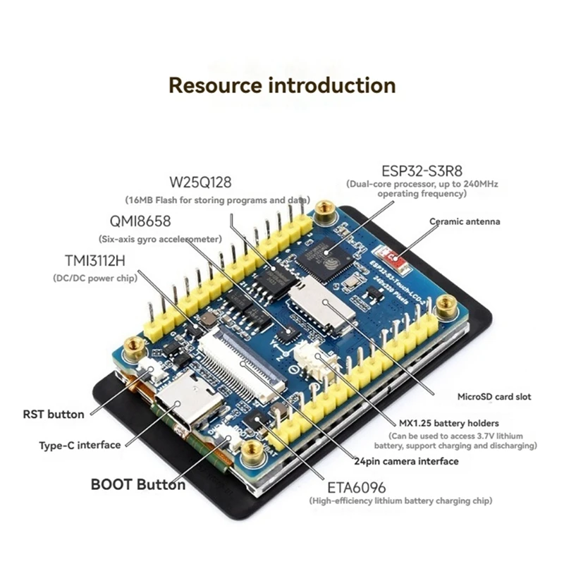 【achetez-maintenant】-carte-de-developpement-d'affichage-esp32-s3-2-pouces-480x640-ecran-tactile-capacitif-rvb-prend-en-charge-wifi-et-bluetooth