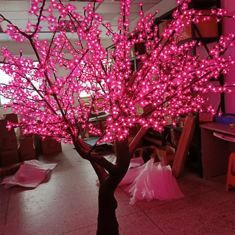 Outdoor LED Artificial Cherry Blossom Tree Light Christmas tree lamp 1872pcs LED Bulbs 2.5m Height 110/220VAC garden decor