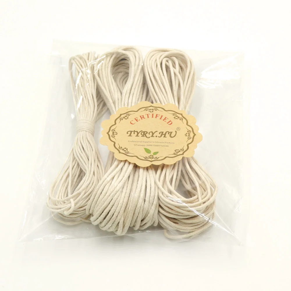 TYRY.HU 1/1.5/1.8mm Waxed Cotton Cord Baby Teether Accessories 10m Rope Waxed Twisted String Thread Line For DIY Jewelry Making