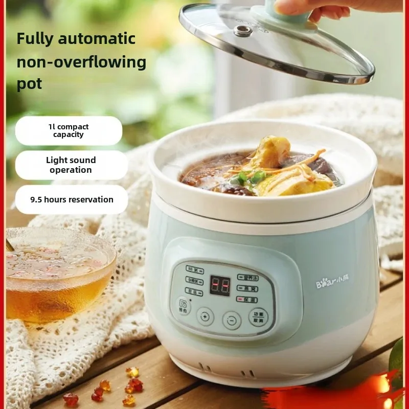 

Fully Automatic Mini Stew Pot Porridge Pot Casserole Household Electric Stew Ceramic BB Soup Porridge Cooker