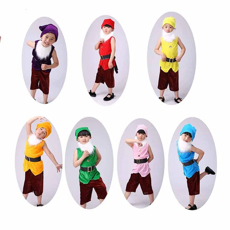 

Seven Dwarfs Costume for Kids Christmas Halloween Carnival Party Cosplay Costumes Stage Performance Costumes For Children