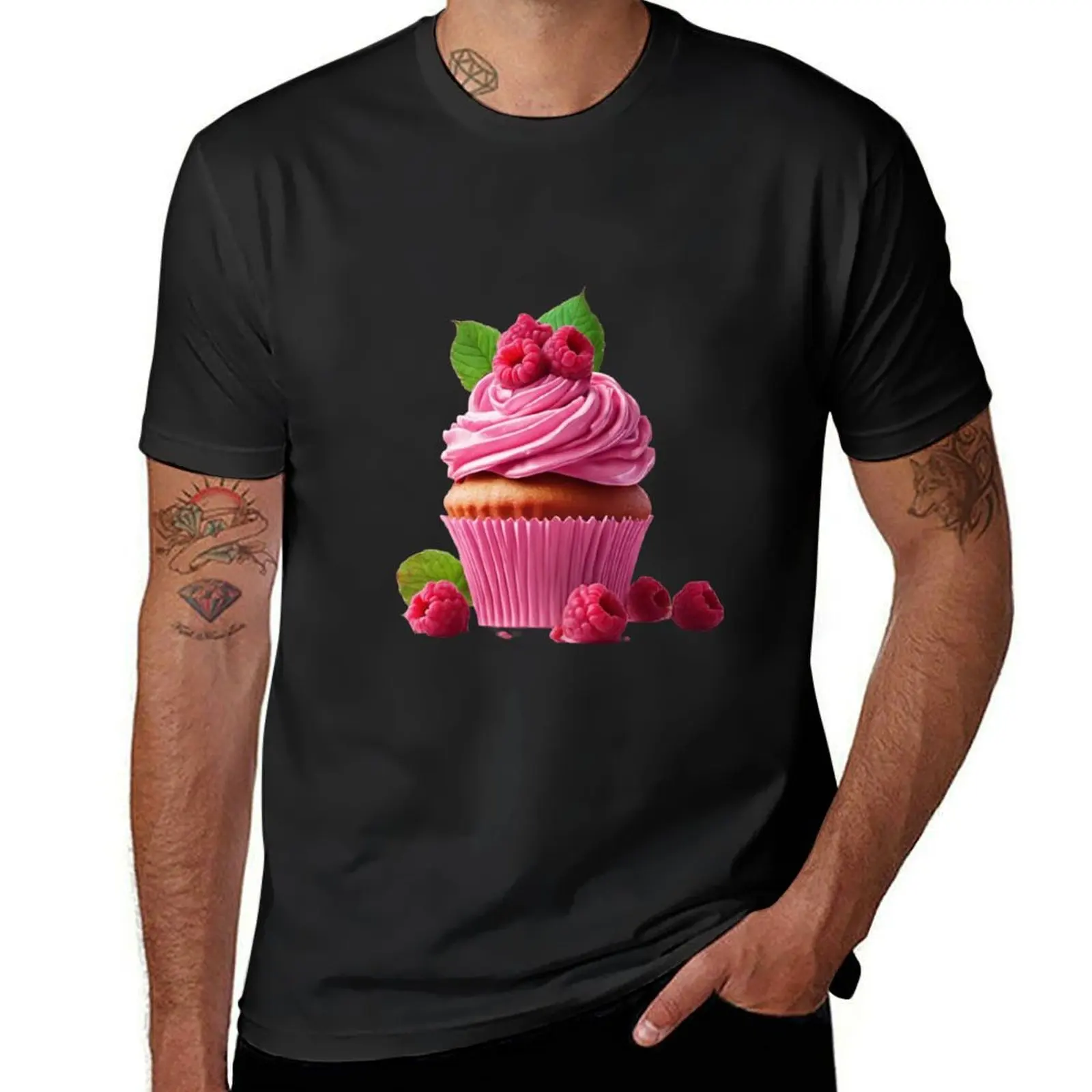 Pink Cupcake for real Baking Lovers, sugar frosting, food T-Shirt oversizeds oversized sweat T-shirts for men cotton