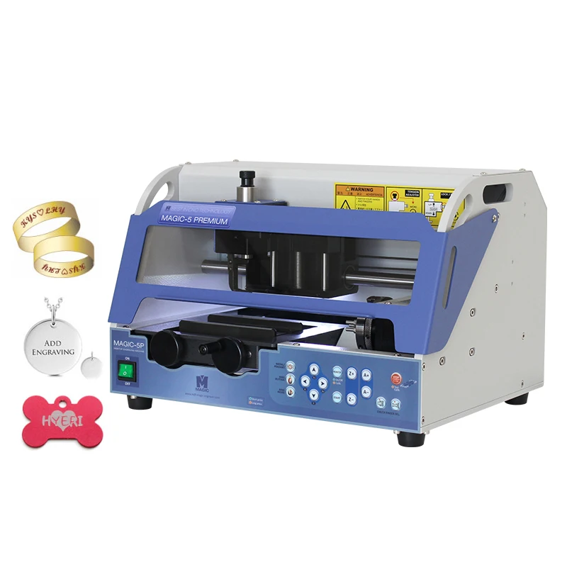 Redt Magic-5P Premium CNC Jewelry Enrgraving Machine Flat & Ring Necklace Engraver Nameplate Pendant Metal Engraving Machine LB