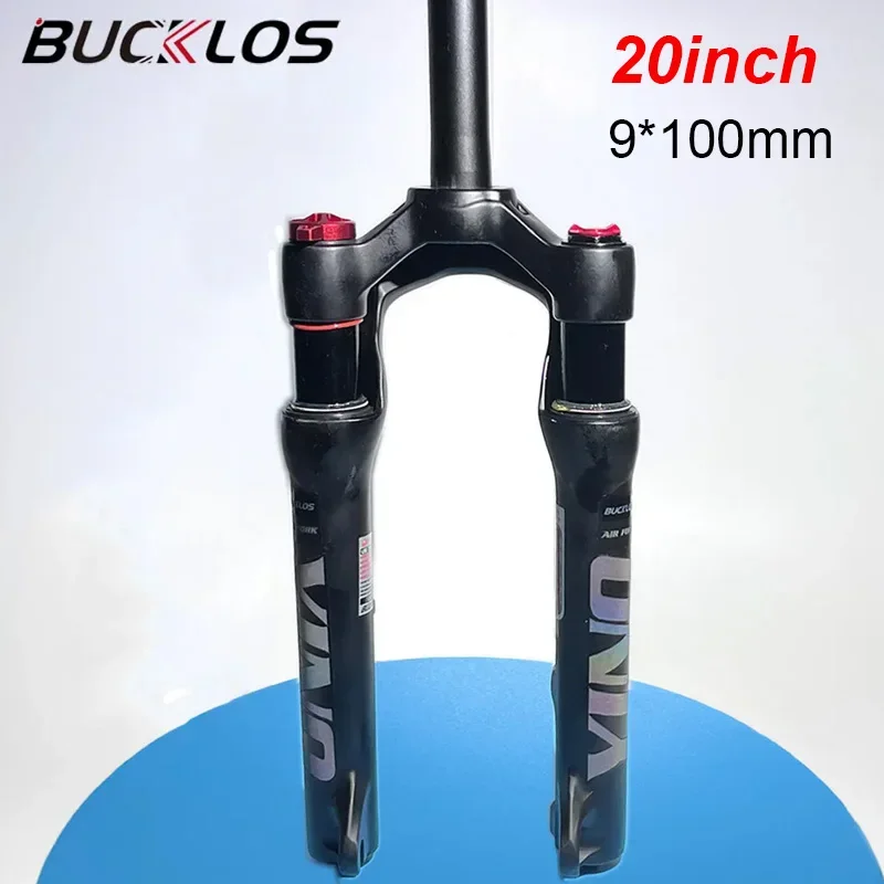 

BUCKLOS 20 Inch Mountain Bike Suspension Fork Disc Brake 1-1/8" MTB Forks Aluminum Alloy Bicycle Air Fork Cycling Accessories