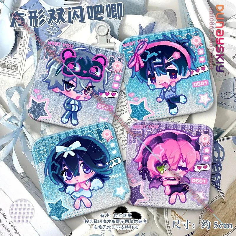 Alien Stage Ivan Till Sua Mizi Cosplay Badge Character 50*50mm Square Soft Button Pin Props DIY Badge Bag Hat Accessory