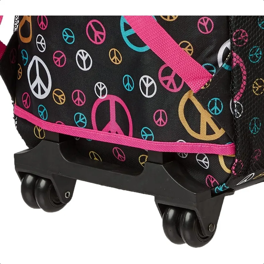 Double Handle Rolling Backpack Peace 17Inch