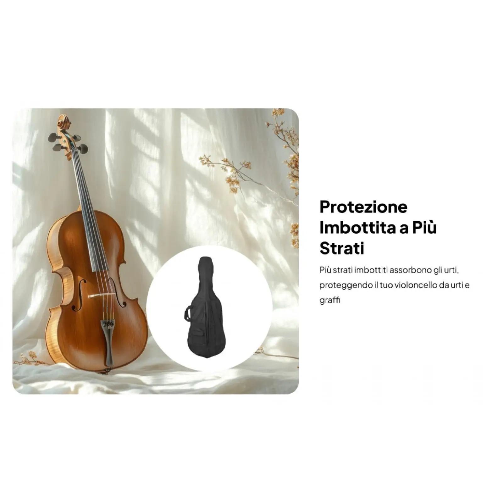 

Водонепроницаемый чехол для виолончели, пылезащитный, с толстой подкладкой, портативный рюкзак для виолончели