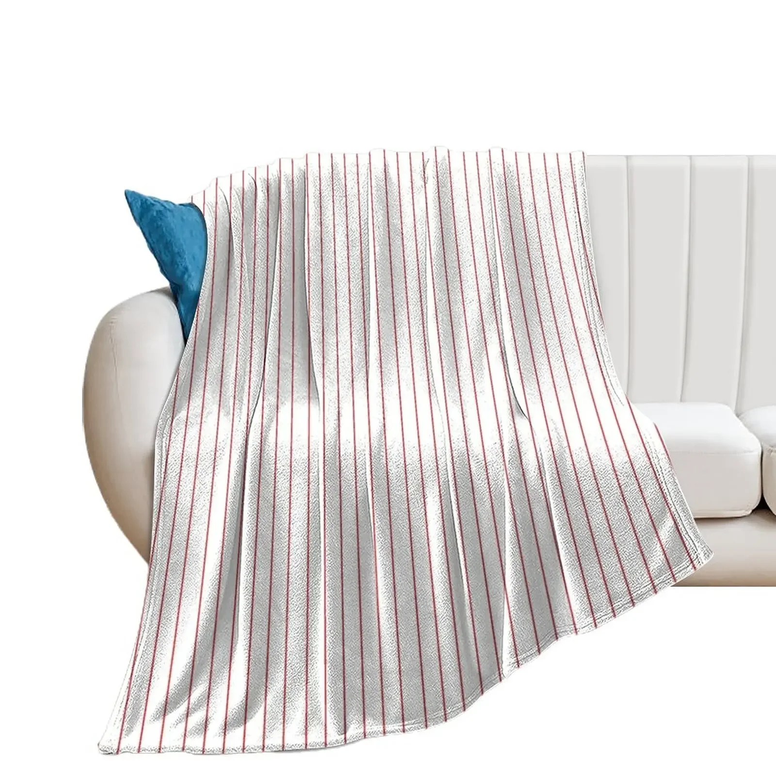 Thin Red Pinstripe Pattern, Red Vertical Stripes Throw Blanket decorative Sofas Thin Blankets