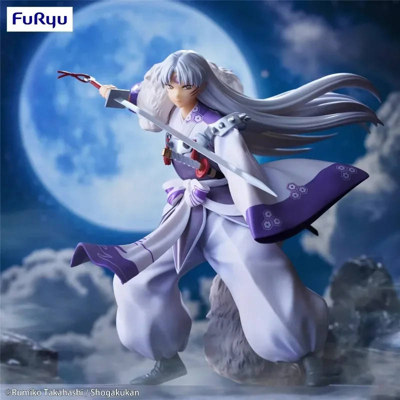 Original FuRyu Trio-Try-iT Inuyasha Sesshoumaru TTT Anime Action Figure Toys 18cm PVC Model Collector Birthday Gift In stock