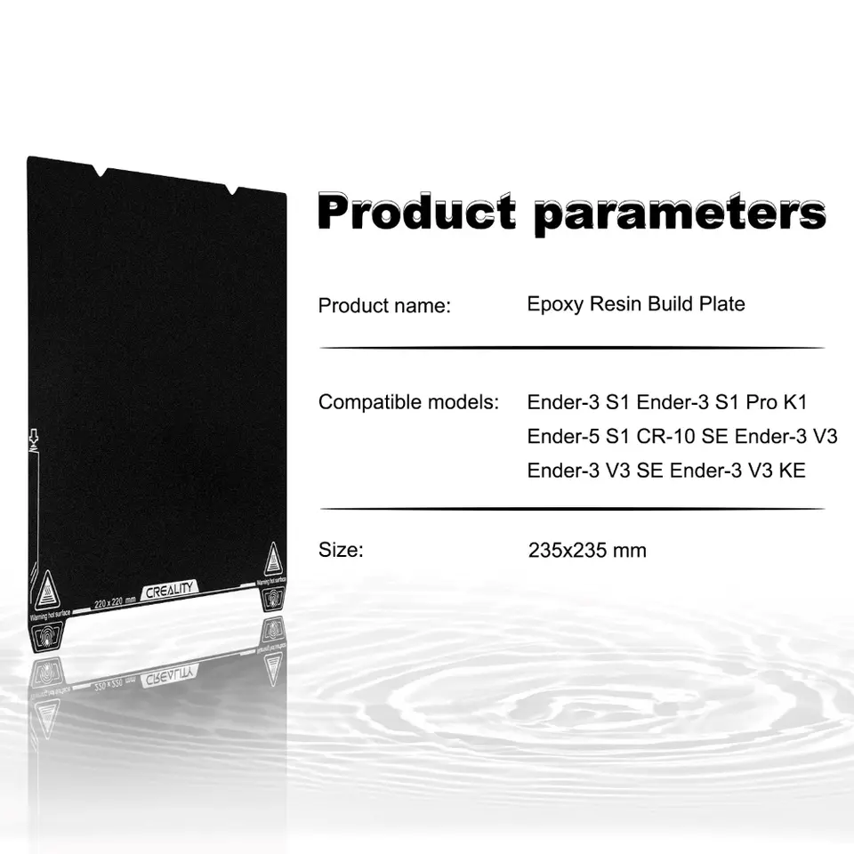 Creality Epoxy Resin Build Plate 235x235mm Para Flexible Print Platform for Ender-3 V3/Ender-3 V3 SE/Ender-3 V3 KE - 6