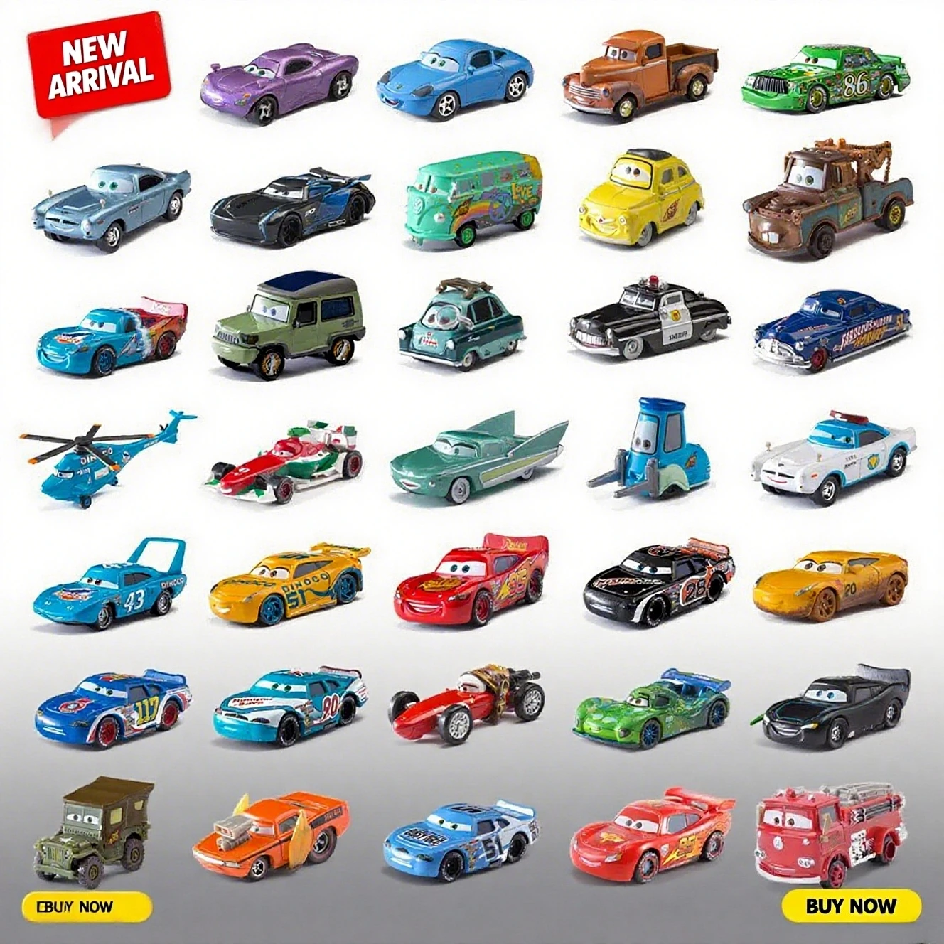 

Disney PixarCars3LightningMcQueenToys Jackson Storm King Mater 1:55 cast metal alloy model cars for kids Christmas holiday gifts