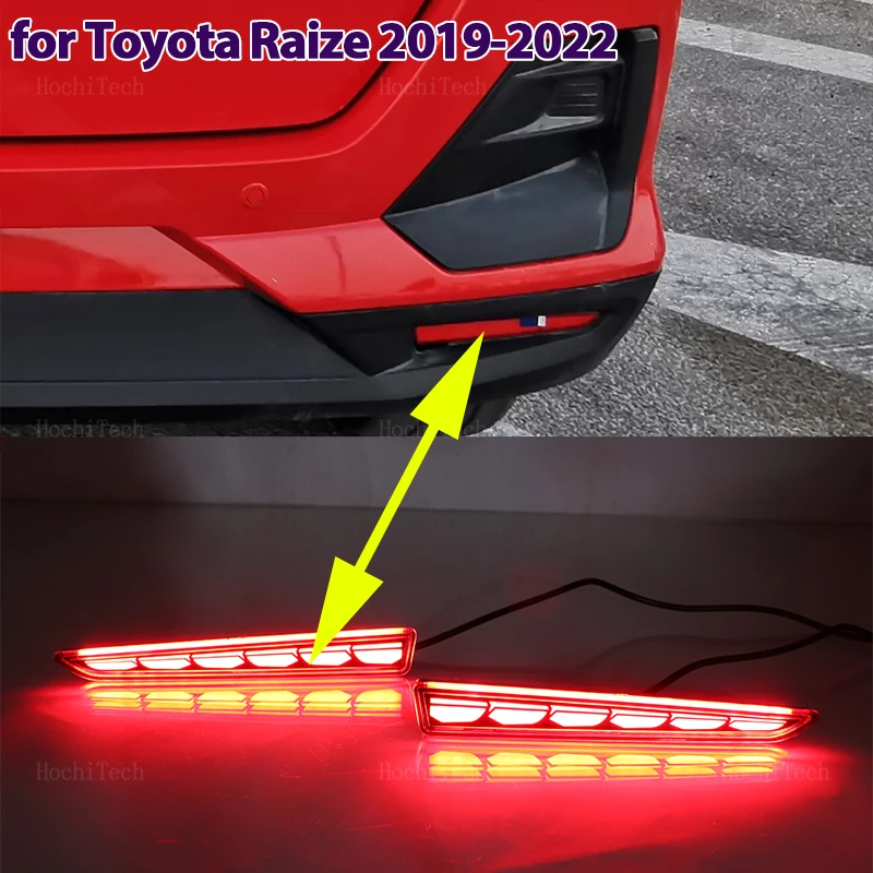 Dynamic Turn signal LED Reflector Lamp Rear Fog Lamp Bumper Light Brake Light For Toyota Raize 2019-2022 Tanto-Custom