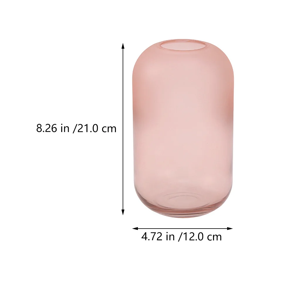 

1Pcs Frosted Glass Flower Vase Creative Hydroponic Plant Holder Decorative Desktop Vase for Home Office Decoration