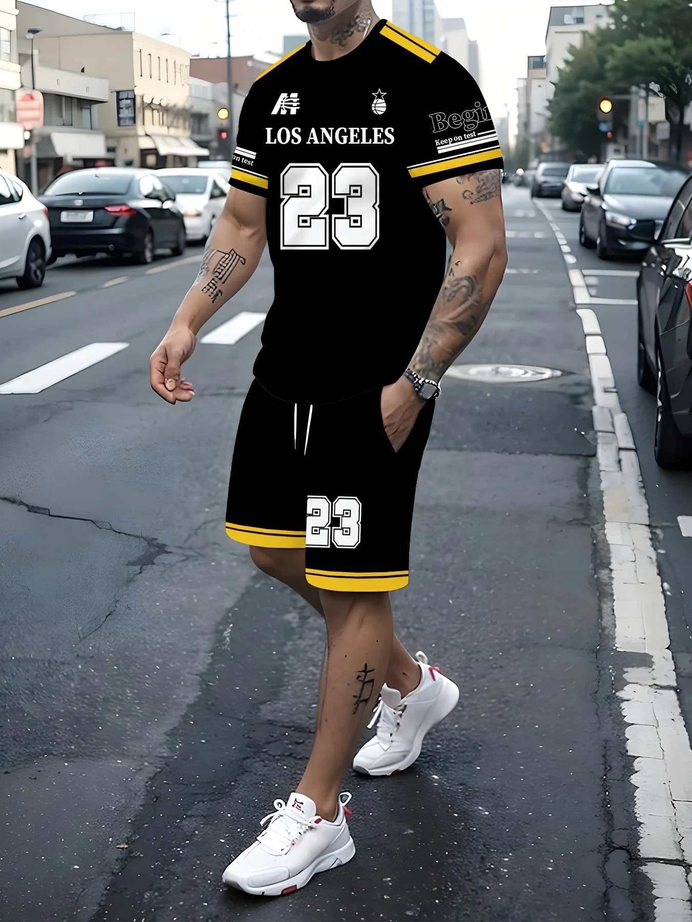 

Men's 3D Printed Set, Casual Wear For Daily Use, Comfortable In Summer, Quick-drying New Summer Product Of 2025