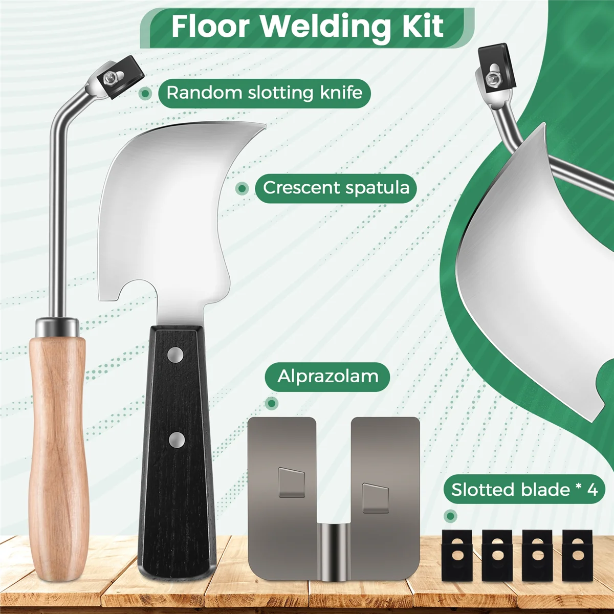 Kit de soldadura de suelo de vinilo de acero inoxidable, 7 piezas, accesorios para guía de ranura de corte de suelo