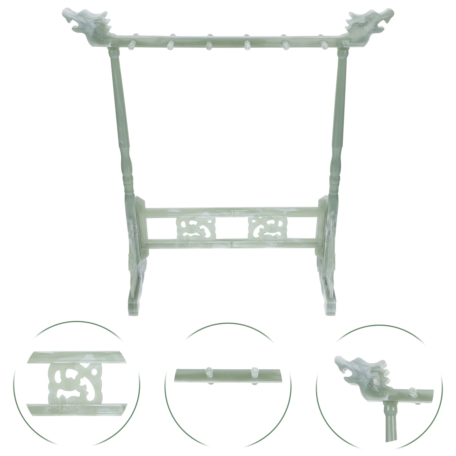حامل فرشاة الخط البلاستيك صف مزدوج رف معلق لأقلام الرسم بالحبر اليابانية فرشاة التخزين المنظم قلم المنزل #4