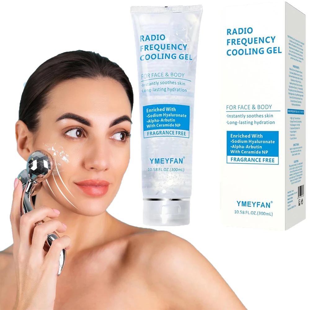 เจลนำไฟฟ้า 300 มล. สำหรับอุปกรณ์ไมโครเคอร์เรนท์ ผสมไฮยาลูรอนและเซราไมด์ เจลให้ความชุ่มชื้น ปราศจากน้ำหอม สำหรับการปรับรูปหน้าและร่างกาย