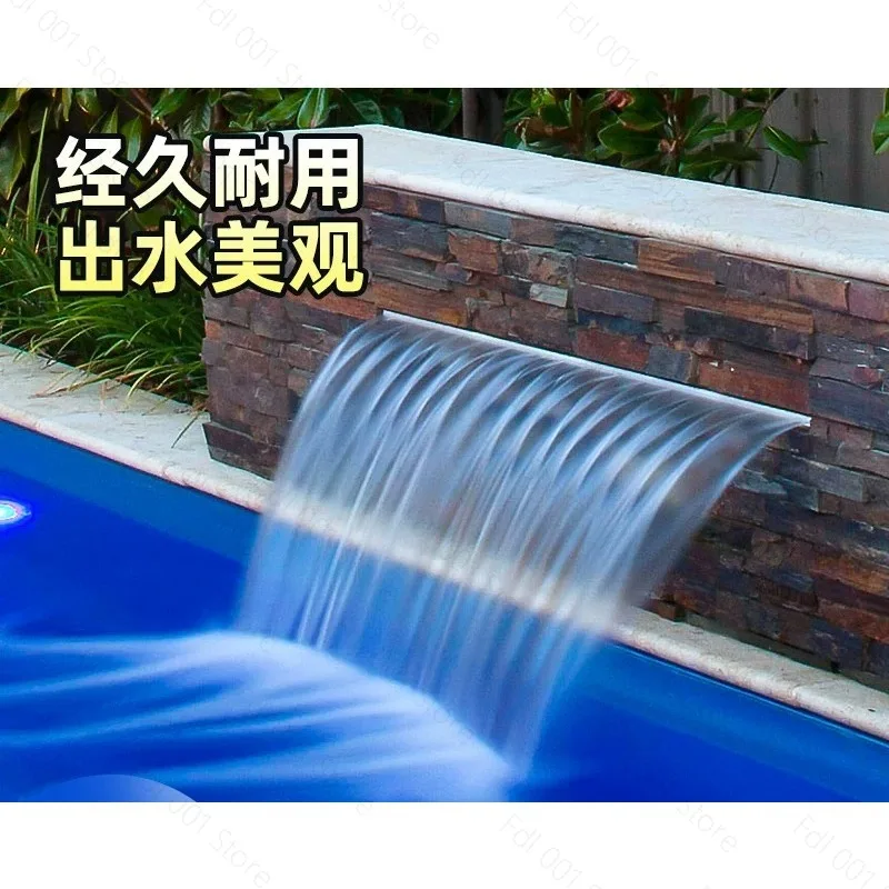 Flowing Wall Curtain Swimming Pool Water Outlet flowing Sink Feature Courtyard Landscapin